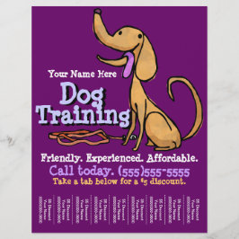Formação de cães. Folheto de Promocional Personali