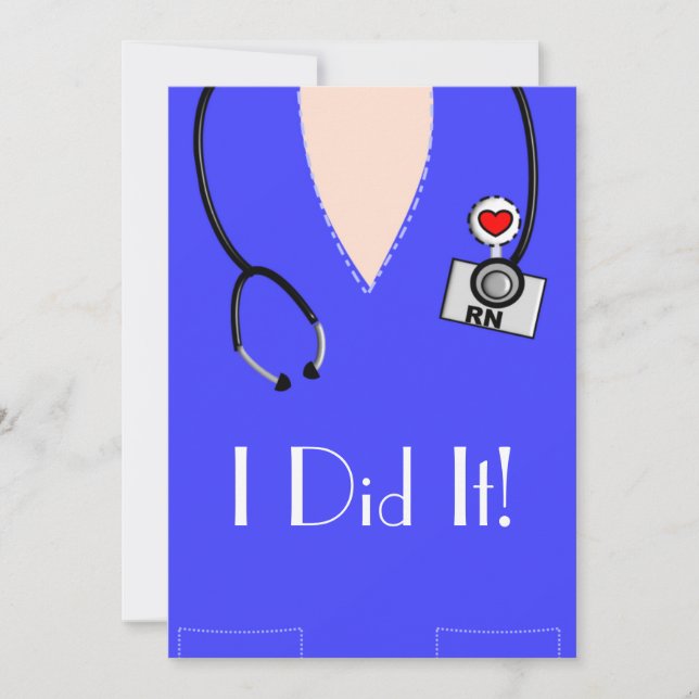 Formação De Enfermeiros Convites De Escrupula Azul (Frente)