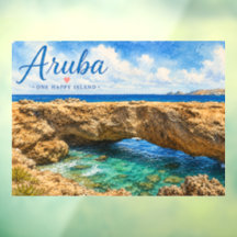 Formação rochosa da ponte natural de Aruba no Cari