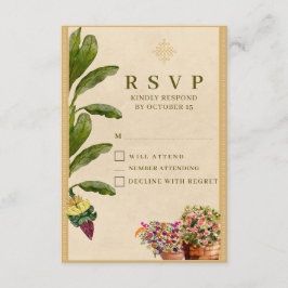 Formal Traditional Wedding RSVP Card | Elegant 