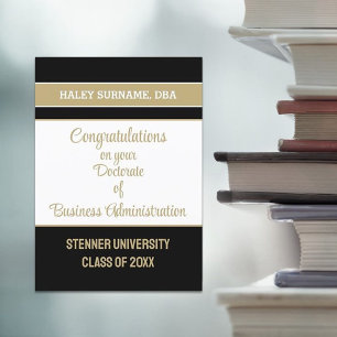 Formando! Cartão de Administração de Doutorado de
