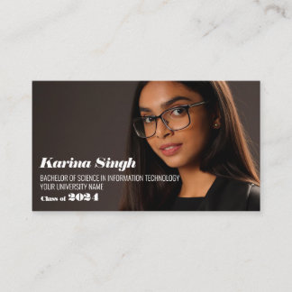 FORMANDO! Cartão de Nome de Graduação com Foto Sim