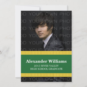 Formando Convite para Listras de Cor Verde/Amarelo