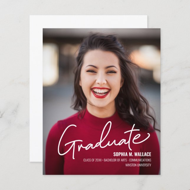 Formando da Universidade Econômica com Foto (Frente/Verso)