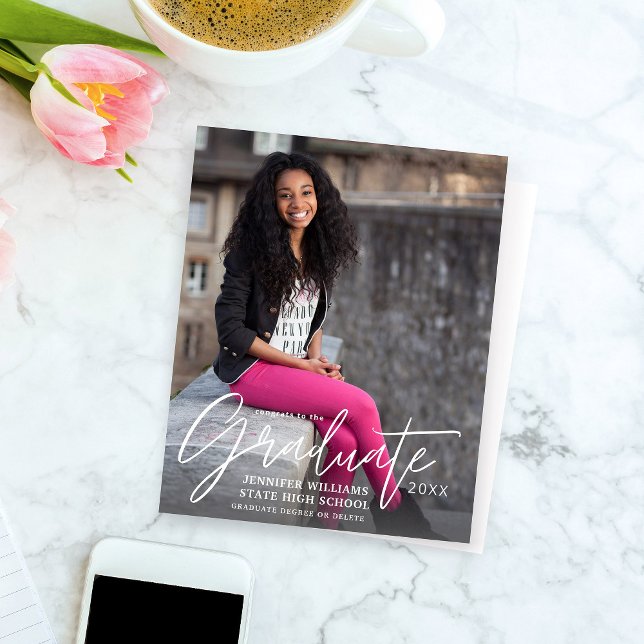 Formando de Caligrafia Foto Moderna Announcem (Criador carregado)