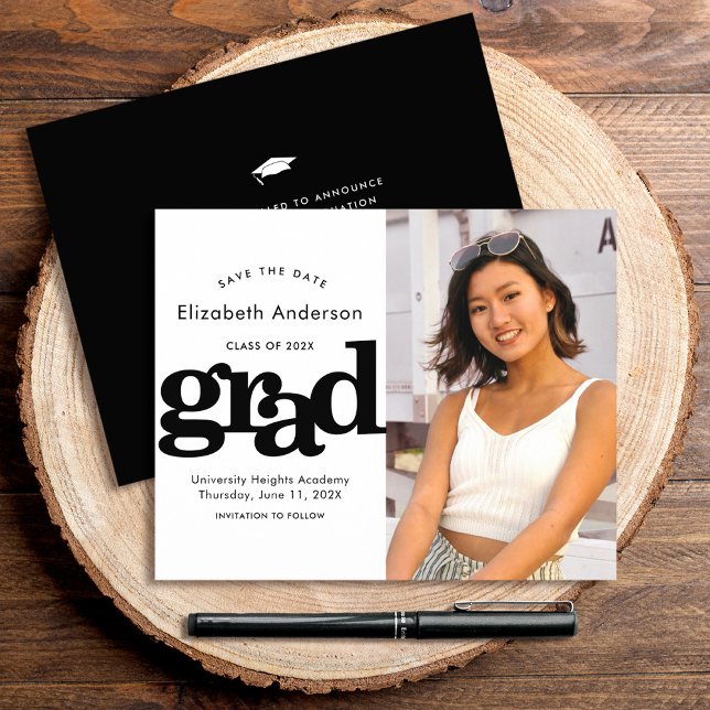 Formando de Data de Salvamento de Foto Branco Pret (Criador carregado)