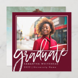 Formando de Foto Moderno 2022 Anúncio Burgundy