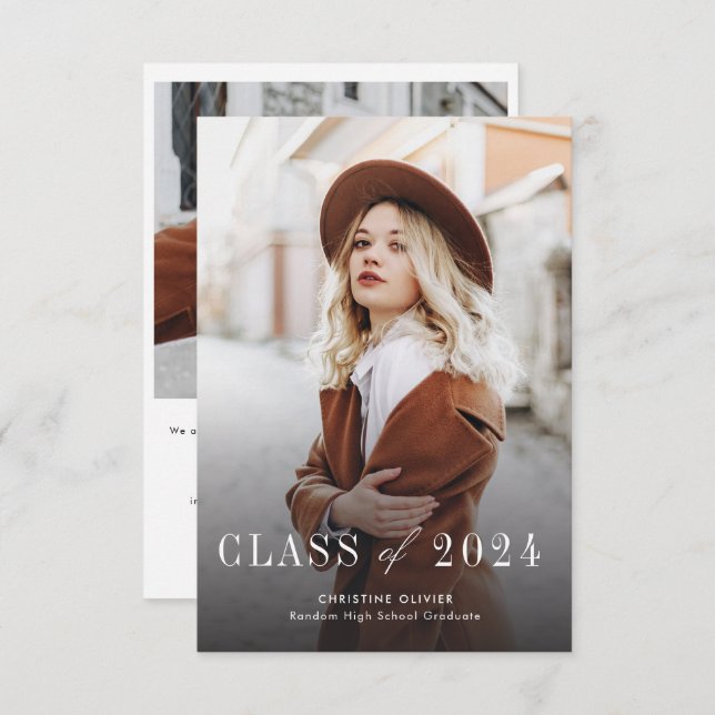 Formando de Graduação de Fotos Classe de Anúncio 2 (Frente/Verso)