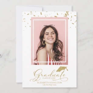 Formando Dourado Confetti Formando Anúncio Foto