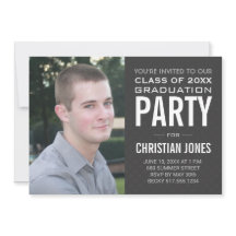 Formando masculino moderno | Convite à Festa de fo
