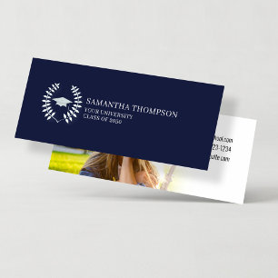 Formando Nome Cartão Foto Elegante Marinho Azul Br