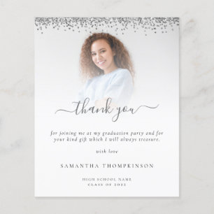 Formando Orçamental Foto Silver Glitter Obrigado