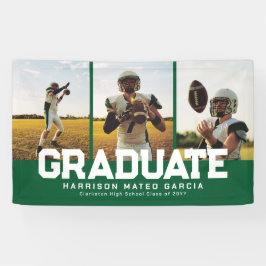 Formando ousado desportista verde três graduação d