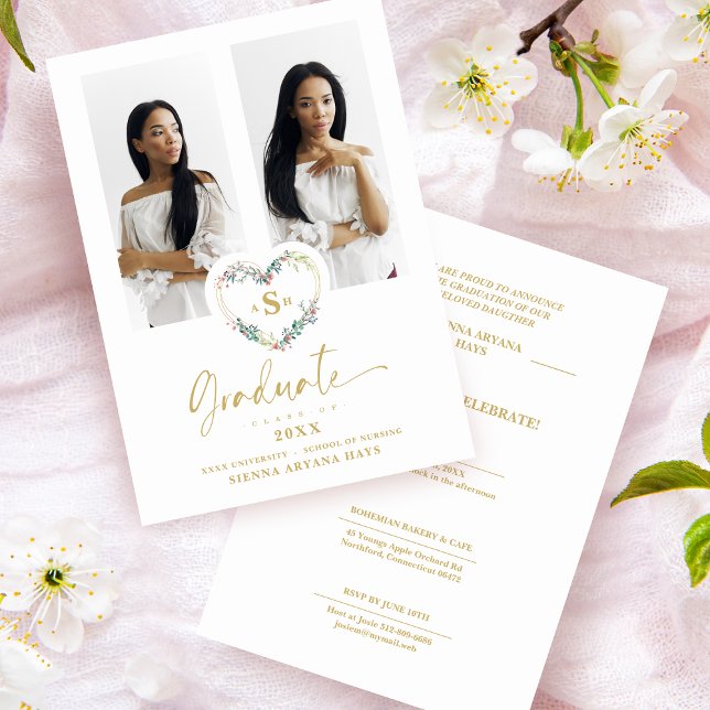 Formando Rosa Cardíaco Floral Romântico 2 Fotos (Criador carregado)