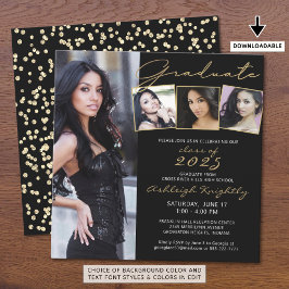 Formando Script 4 Photo Black Dourado Confetti