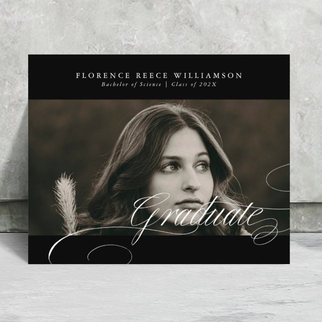 Formandos de Fotografia de Caligrafia Preta Premiu (Criador carregado)