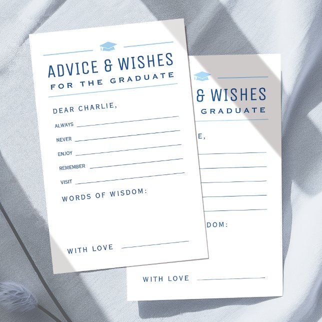 Formandos e desejos de Tipografia Moderna Azul (Blue Modern Typography Graduate advice & wishes)