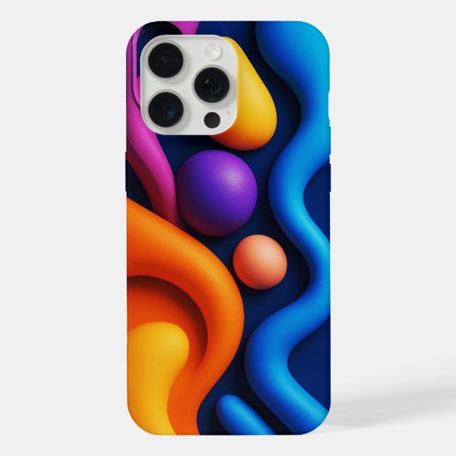 Formas Abstratas 3D Vibrantes (Verso)