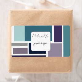 Formas abstratas, adesivo quadrado para redes soci