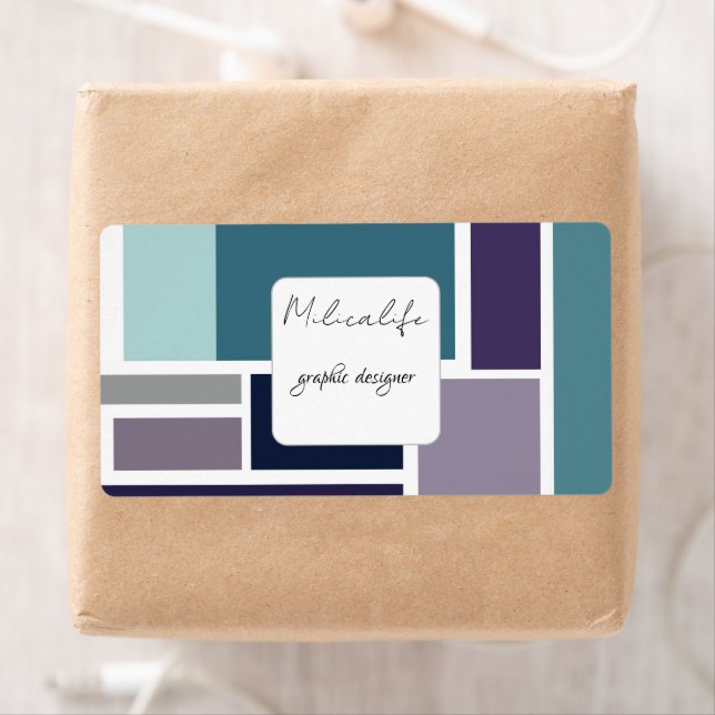 Formas abstratas, adesivo quadrado para redes soci (Insitu)