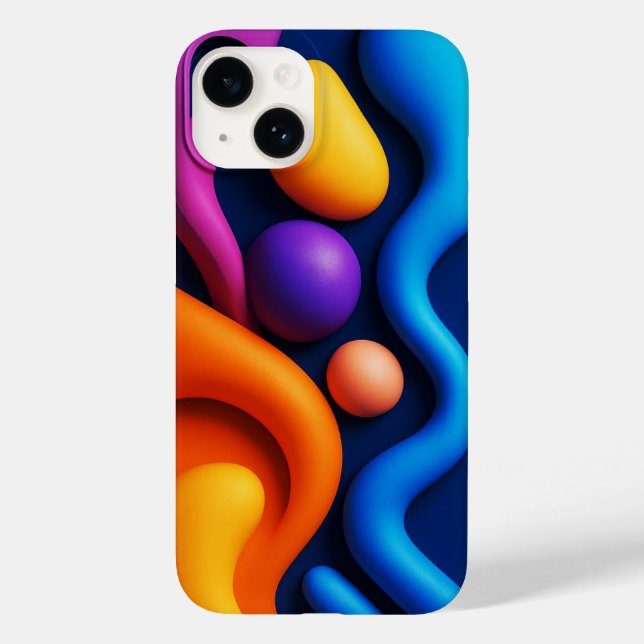 Formas de Abstrato 3D vibrantes (Verso)