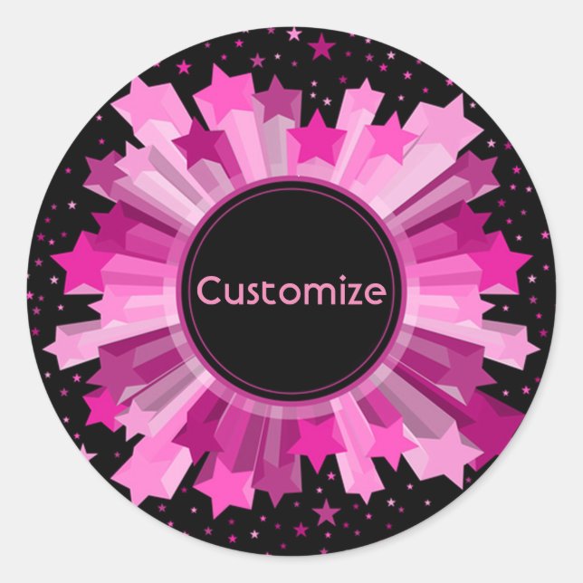 Formas De Autocolantes Rosa (Frente)