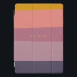 Formas de Bloqueio de Cor Terrestre, Roxo Personal<br><div class="desc">Um simples design gráfico colorido de formas orgânicas bloqueadas e colorido em uma bela paleta de cor quente de mostarda,  massa e púrpura escura,  personalizada com o nome ou as palavras de sua escolha.</div>