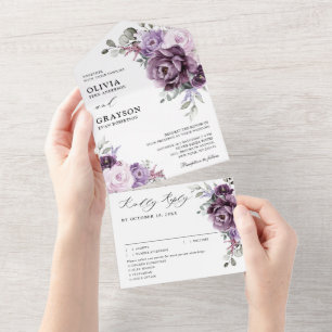 Formas de Casamento Floral Moody Blooms Roxo Dusty