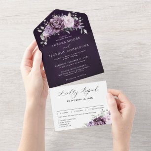 Formas de Casamento Floral Moody Blooms Roxo Dusty