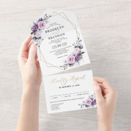 Formas de Casamento Geométrico de Bloomias Roxo Du