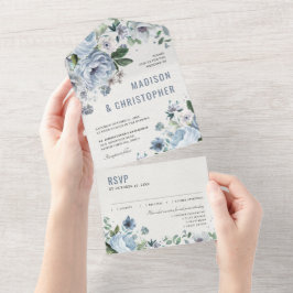 Formas de Cinza Casamento Russo Azul de inverno