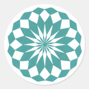 Formas de diamante em Turquesa de Teal, adesivos d