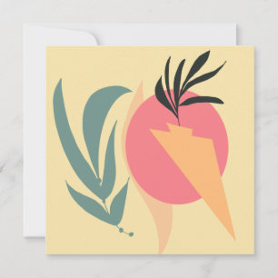 Formas de Ilustração de Planta Abstrata Rosa Amare