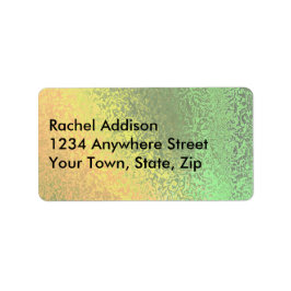 Formas de outono de etiquetas de endereço LG verde