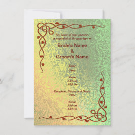 Formas de outono do Convite de casamento Verde e A