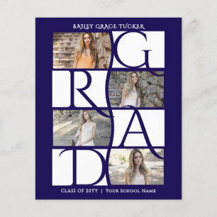 Formatura Azul Marinho Escuro de 5 Fotos de Gradua