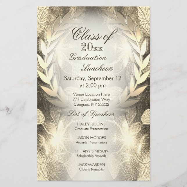 Formatura | Dourada Laurel Leaf (Frente)