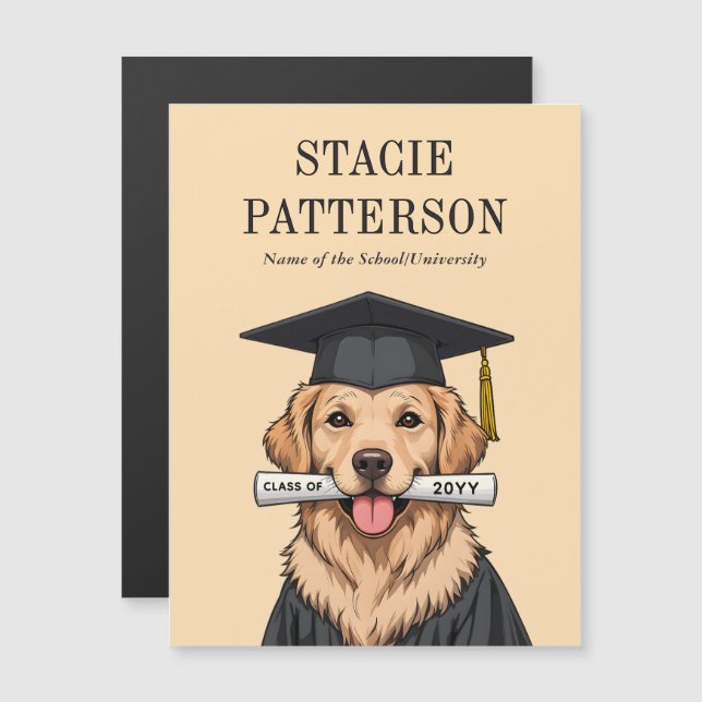Formatura Personalizada Cachorro Golden Retriever  (Frente/Verso)