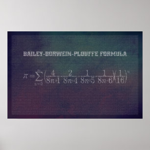 Fórmula Bailey-Borwein-Plouffe Pi - Poster de Mate