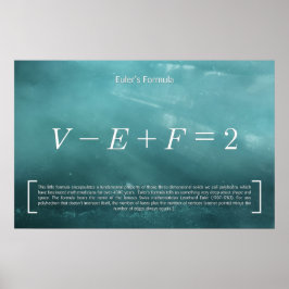Fórmula de Euler - Poster de Matemática