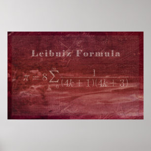 Fórmula de Leibniz Pi - Poster de Matemática