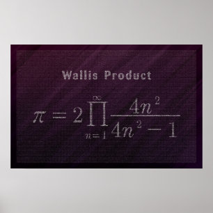 Fórmula do Pi de Wallis - poster da matemática