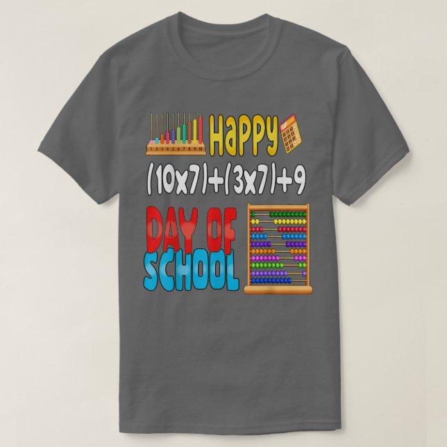 Fórmula Matemática 100 Dias de Camisa Escolar para (Frente do Design)