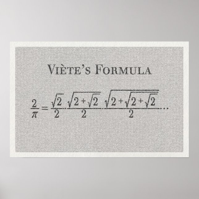 Fórmula Pi de Viète - Poster de Matemática (Frente)