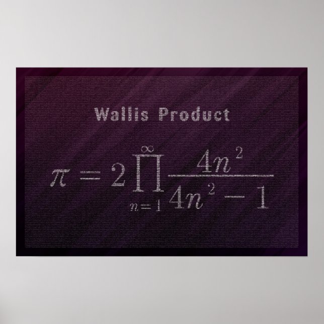 Fórmula Pi de Wallis - Poster de Matemática (Frente)