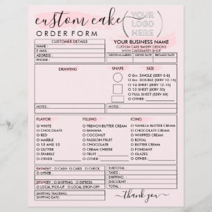 Formulário de Encomenda de Bolo de Padaria Persona