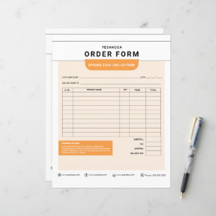 Formulário de pedido de empresa Modelo Fácil per