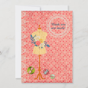 Formulário de vestir Cartões de agradecimentos