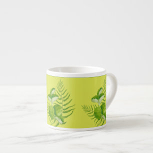 Formulários em verde sobre uma caneca Espresso