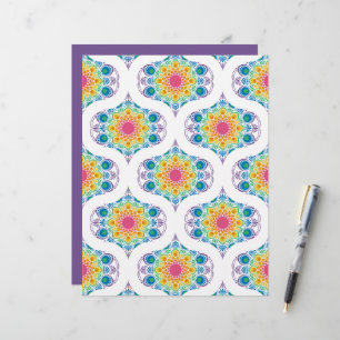 Fornalha Floral Máxima Arco-Íris dos anos 70 Ogee